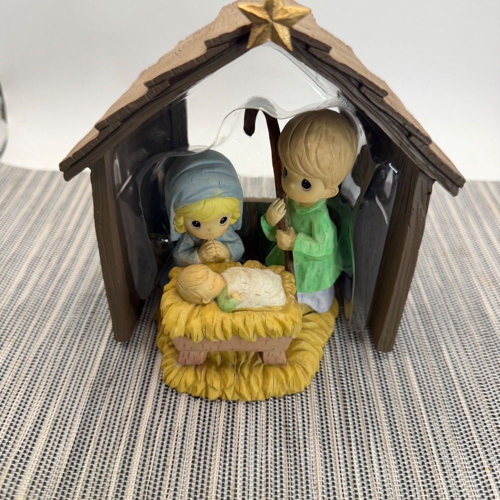 Precious Moments Nativity Set 893410 Holy Family Manger Scene 2008 Christmas Box